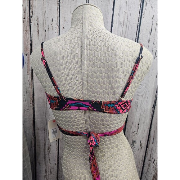 BILLABONG‎ Small Pink Wrap Tie Back Bikini Top Swim Suit Bathing Suit NEW - Picture 6 of 6